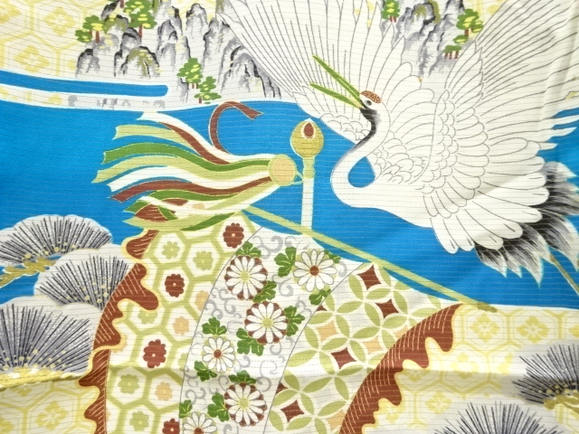Japanese Kimono / Zugawari Combined weave
